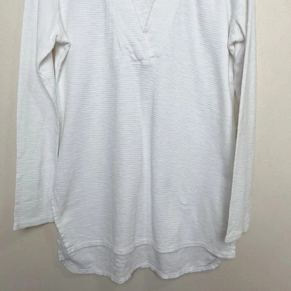 Anthropologie Womens Medium Sol Angeles Deep V-Neck  Tunic White - Picture 6 of 15
